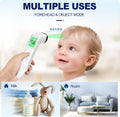 No-Touch Thermometer for Adults and Kids, Accurate Digital Baby Thermometer, Fever Alarm & Silent Mode, 2 in 1 Forehead & Object Mode