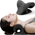 RESTCLOUD Neck and Shoulder Relaxer, Cervical Traction Device for TMJ Pain Relief, Dark Blue