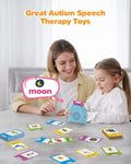 Talking Flash Cards for Toddlers 1 2 3 4 Year Olds, Montessori Language Learning with 224 Words, Pocket Speech Therapy and Autism Playthings, Children's Sensory Educational Device