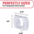 Command Indoor Mini Light Clips, 45 Clear Clips and 54 Command Strips, Damage Free Hanging Christmas Decorations, Wall Clips for Hanging Lights and Cable Management, Holds up to 0.3 lb