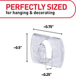 Command Indoor Mini Light Clips, 45 Clear Clips and 54 Command Strips, Damage Free Hanging Christmas Decorations, Wall Clips for Hanging Lights and Cable Management, Holds up to 0.3 lb