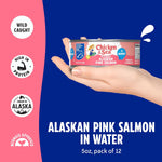 Chicken of the Sea Alaskan Pink Canned Salmon in Water, 5 Ounce Cans, 12-Count – High Protein Skinless & Boneless Wild Caught Salmon – Delicious Wild Salmon for Burgers, Pasta, & More