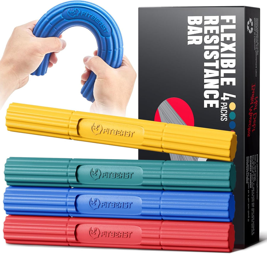 FitBeast Flex Therapy Bar - Relieve Tendonitis, Improve Grip Strength