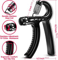 FitBeast Grip Strengthener Kit - 5 Adjustable Resistance Hand Grips for Forearm Workout