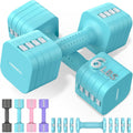 FEIERDUN 5-in-1 Adjustable Dumbbell Set, 12LBS/20LBS Hand Weights for Home Gym