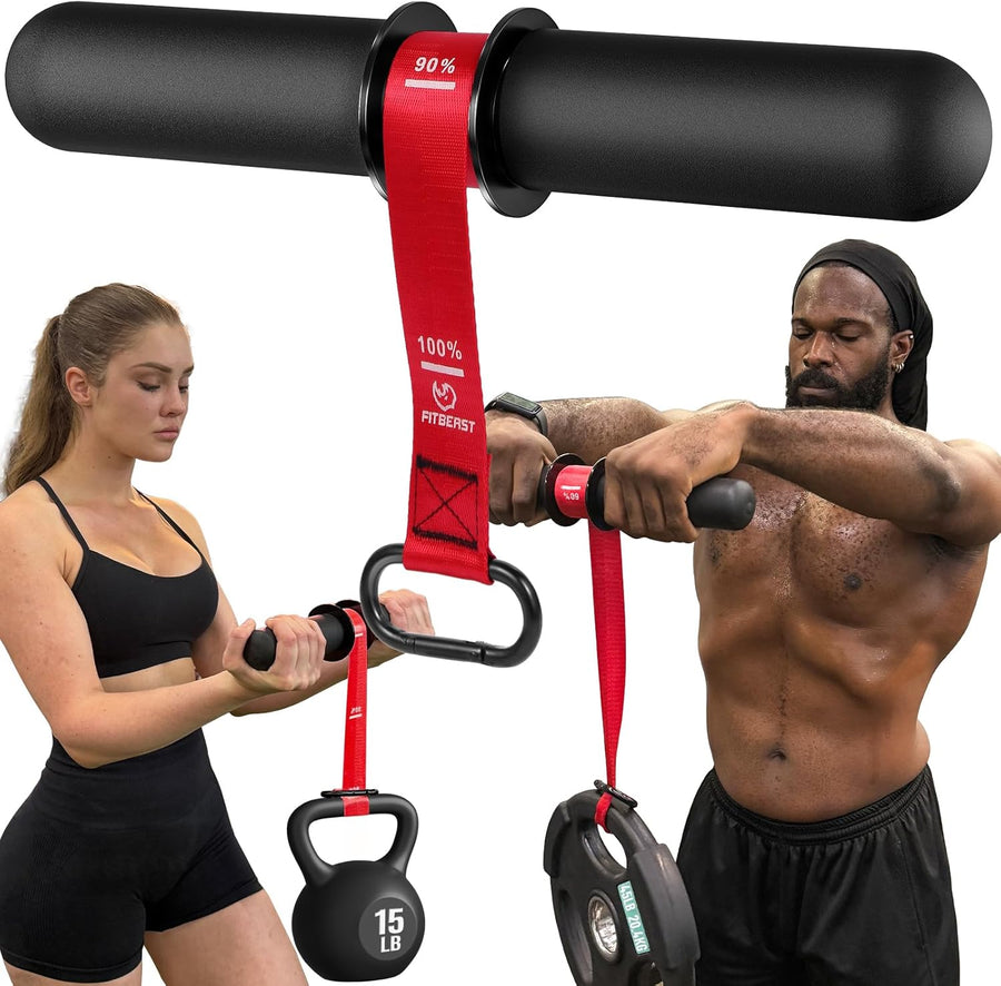 FitBeast Forearm Strengthener & Wrist Roller - Grip Strength, Muscle Building, Rehab