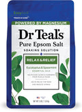 Dr Teal's Epsom Salt Magnesium Soak, Relax & Relief with Eucalyptus & Spearmint Essential Oils, 3 lbs