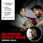 GearLight 2Pack LED Headlamp - Outdoor Camping Head Lamps with Adjustable Headband - Lightweight Battery Powered Bright Flashlight Headlight with 7 Modes and Pivotable Head and Red Light
