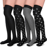 Aoliks Compression Socks for Women and Men, 4 Pairs, Gradient Compression