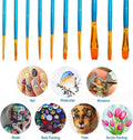 Soucolor Acrylic Paint Brushes Set, 20Pcs Round Pointed Tip Artist Paintbrushes for Acrylic Oil Watercolor Canvases Rock Body Face Nail Miniature Detailing Drawing Art Supplies