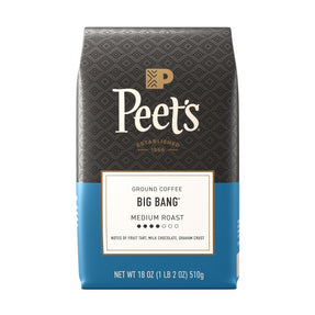 Peet's Coffee, Medium Roast Ground Coffee, 100% Arabica Coffee - Big Bang 18 Ounce Bag