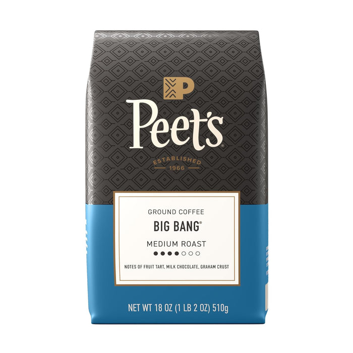 Peet's Coffee, Medium Roast Ground Coffee, 100% Arabica Coffee - Big Bang 18 Ounce Bag