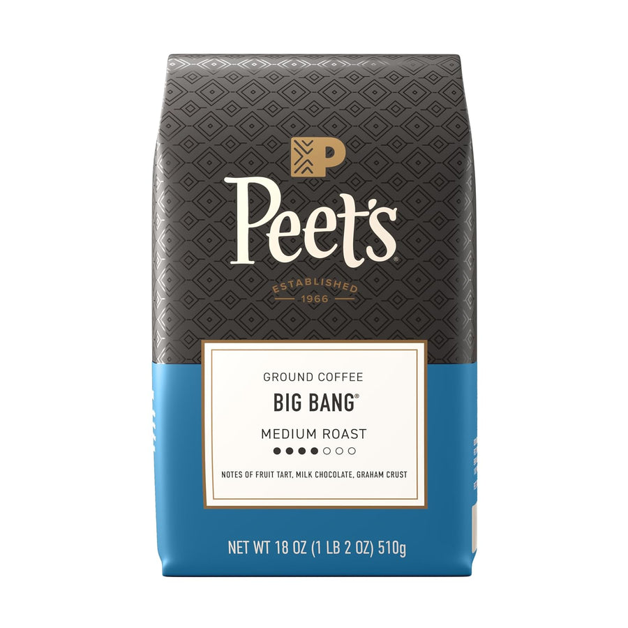 Peet's Coffee, Medium Roast Ground Coffee, 100% Arabica Coffee - Big Bang 18 Ounce Bag
