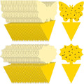 Landisun Fruit Fly Traps 48PCS Fungus Gnat-Traps for Indoor-Outdoor Yellow Fruit-Fly Sticky-Trap Plants Flying Bug Insects Traps
