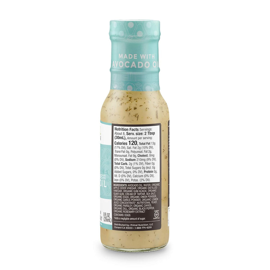 Primal Kitchen Ranch Dressing, Caesar Dressing, and Green Goddess Dressing & Marinade, Made with Avocado Oil, 8 Fluid Ounces, Variety Pack of 3