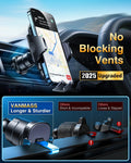 [2025 True Military-Grade] Car Phone Holder VANMASS [Upgraded Strongest Suction & Clip] Cell Phone Mount for Dashboard Windshield Vent Wall,Truck Cradle Stand for iPhone 17 Pro Max 16 15 14 13 Android
