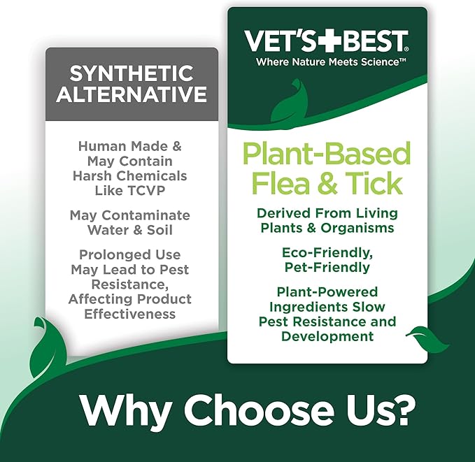 Vet's Best Natural Flea and Tick Yard and Dog Kennel Spray, Plant Safe Tick Spray for Yard with Ready-to-Use Hose Attachment, Mosquito Repellent with Natural Oils, Flea Prevention for Dogs, 32 oz