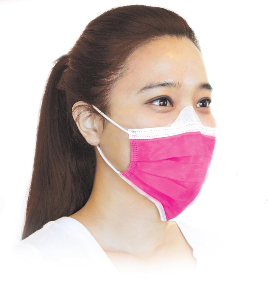 BeeSure Vibe Face Masks, Glamorous Pink, Latex-Free, Pack of 50
