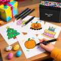 Alcohol Markers, 80 Colors Dual Brush Tip Permanent Art Markers, Coloring Marker, for Book Painting Card Making gift for Adults Kids 8-12