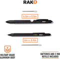 RAK Multitool Pen Gifts for Men, 2-Pack 11 in 1 Multitool Pen Set, Tech Cool Gadgets Stocking Stuffer Holiday Gifts for Dad, Husband, Grandpa, Him, EDC Tactical Pen Tool, Gift-Ready Box