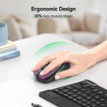 TECKNET Wireless Mouse, 2.4G Ergonomic Optical Mouse, Computer Mouse for Laptop, PC, Computer, Chromebook, Notebook, 6 Buttons, 24 Months Battery Life, 2600 DPI, 5 Adjustment Levels