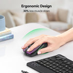 TECKNET Wireless Mouse, 2.4G Ergonomic Optical Mouse, Computer Mouse for Laptop, PC, Computer, Chromebook, Notebook, 6 Buttons, 24 Months Battery Life, 2600 DPI, 5 Adjustment Levels