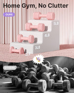 YOTTOY Adjustable Dumbbell Set, 4-in-1 Hand Weights for Home Gym, 2-5 lbs Each