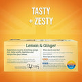 Twinings Lemon & Ginger Herbal Tea Individually Wrapped Bags, 100 Count (Pack of 1), Tangy Lemon, Spicy Ginger, Naturally Caffeine-Free, Enjoy Hot or Iced, 100 Teabags