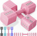 FEIERDUN 5-in-1 Adjustable Dumbbell Set, 12LBS/20LBS Hand Weights for Home Gym