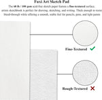 Fuxi 9" x 12" Sketch Book, Top Spiral Bound Sketch Pad, 100 Sheets 68lb/100gsm Acid-Free Drawing Paper, Art Sketchbook for Drawing Pad for Kids Artists & Beginners Professional Art Supplies for Adults