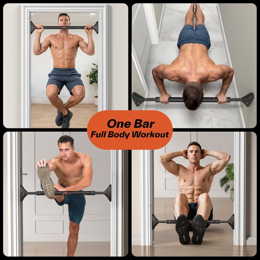 Sportneer Adjustable Pull Up Bar: 29.5"-37" Doorway Chin Up Bar, 440lb Capacity