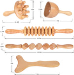 Komogir Wood Therapy Massage Tools 5-in-1 Lymphatic Drainage Massager Kit