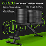 Adjustable Weight Bench for Home Gym, 600LBS Capacity, Foldable Workout Bench