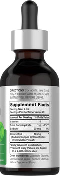 Horbäach Liquid Chlorophyll Drops | 2 fl oz | Natural Peppermint Flavor | Vegan, Non-GMO & Gluten Free Formula