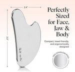 Kitsch Stainless Steel Gua Sha Facial Tool - Face Sculpting, Jawline Shaper, Lymphatic Drainage
