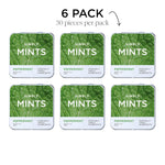 SIMPLY MINTS Natural Peppermint Breath Mints, 6 Pack (180 Pieces), Made With Real Peppermint Oil | Aspartame-Free, Sorbitol-Free, Xylitol-Free, Vegan, Kosher, Non-GMO