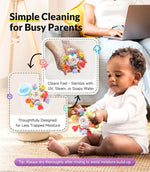 Baby Montessori Rattle & Teething Toys - Safe, Multi-Functional BPA-Free Silicone Sensory Learning Teether Baby Toys for Infant 0-12 Months Teething Relief & Fun Play Perfect Baby Gift for Boys Girls