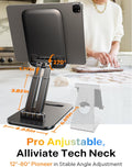 LISEN for iPad Stand Tablet Holder for Desk- Foldable Office Gifts for Men Women Desk Accessories, Home Gadgets Essentials Portable Monitor Stand for iPad a16 Accessories Bed Kindle Fire 4-15.9"