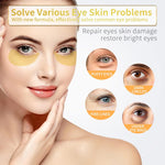 24K Gold Under Eye Patches – 60pcs for Dark Circles, Puffiness & Wrinkles Care