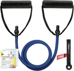 RitFit Single Resistance Exercise Band with Foam Handles - Ideal for Therapy, Strength Training