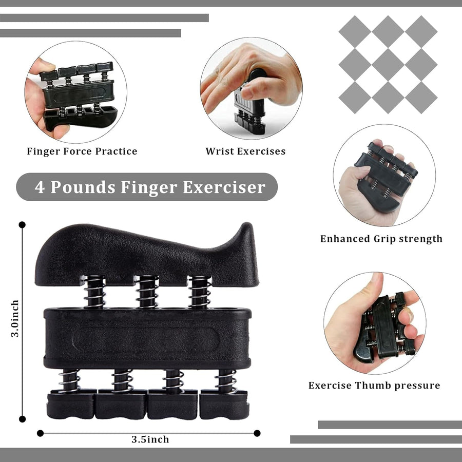 Grip Trainer Set: Forearm Strengtheners, Finger Trainers, Counting Grips, Balls (5-Pack)