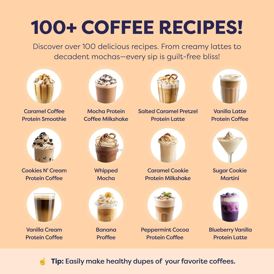 Caramel Protein Iced Coffee - Premium Whey Protein & Instant Iced Coffees - 100% Natural Cold Brew - Zero Artificial Flavors & Sweeteners, 80 mg Caffeine Per Serving, No Added Sugar, 20 Servings