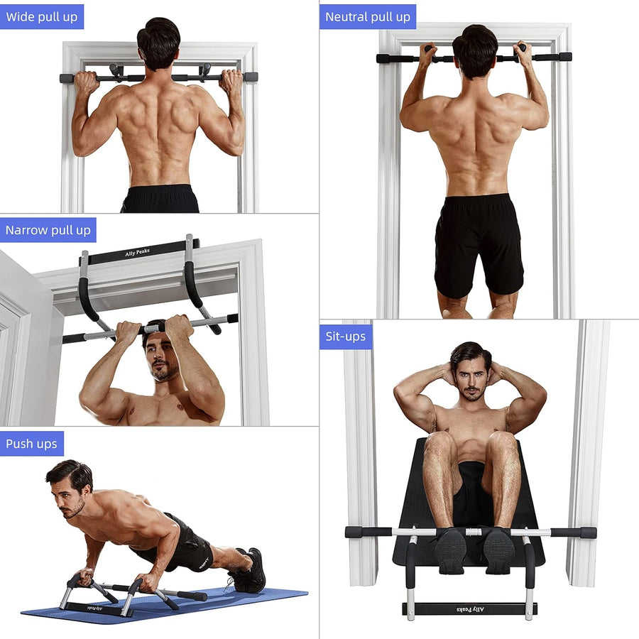 Ally Peaks Pull Up Bar for Doorway | 440 lbs Capacity Strength Training