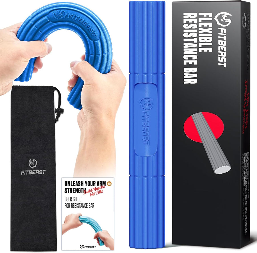 FitBeast Flex Therapy Bar - Relieve Tendonitis, Improve Grip Strength