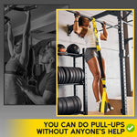 Pull Up Assist Bands, 3 Resistance Levels, Adjustable Comfort Foot Rest