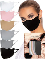 KARIZMA Face Wardrobe Cloth Face Mask. 6 Soft Masks Washable Fabric with Adjustable Ear Loops. ‘Earth Shades’ Pack. Face Mask Reusable and Stretchy. Fabric Face Masks 6 Pieces