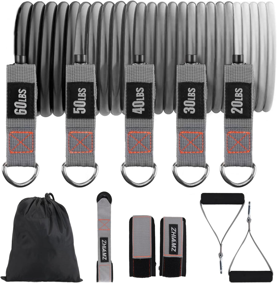 Resistance Bands with Handles for Full Body Workout, Therapy, Home Fitness