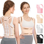 Fit Geno Posture Corrector for Women and Men, Adjustable Full Back Support