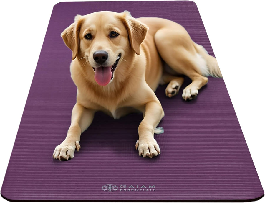 Gaiam 10mm Yoga Mat with Carrying Strap for Home & Gym Workouts