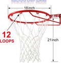 Basketball Net Outdoor,(7.16 oz) 12 Loops Professional Heavy Duty Basketball Net Replacement,All Weather Anti Whip, Suitable for Outdoor Standard 12 Loops Basketball Hoop